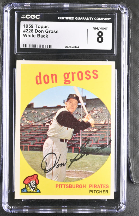 1959 Topps #228 Don Gross CGC 8 SN 6142657074