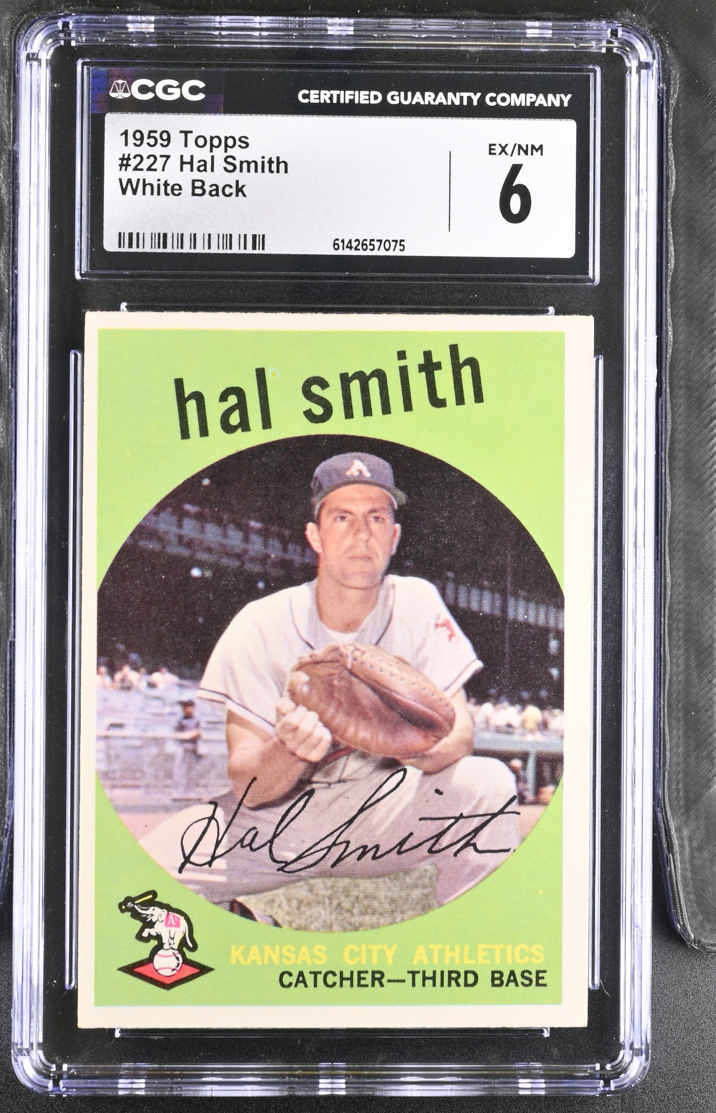 1959 Topps #227 Hal Smith CGC 6 SN 6142657075