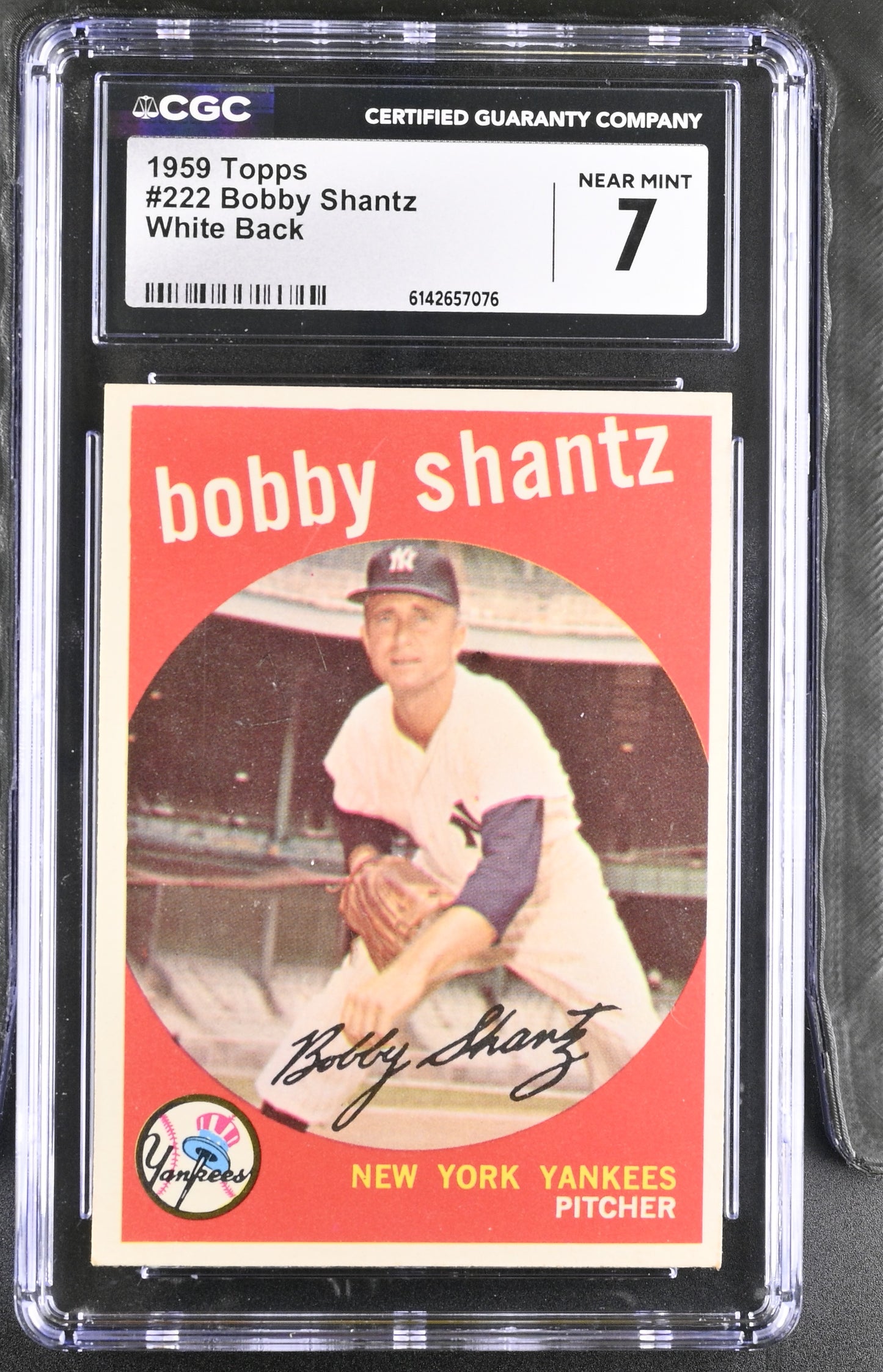 1959 Topps #222 Bobby Shantz CGC 7 SN 6142657076