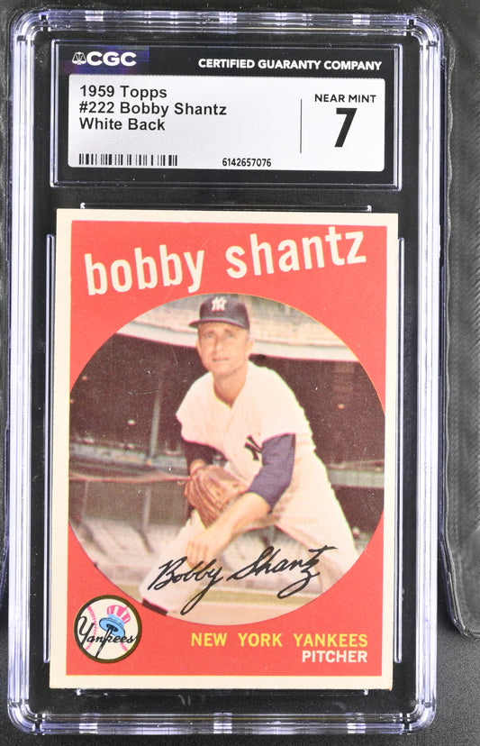 1959 Topps #222 Bobby Shantz CGC 7 SN 6142657076