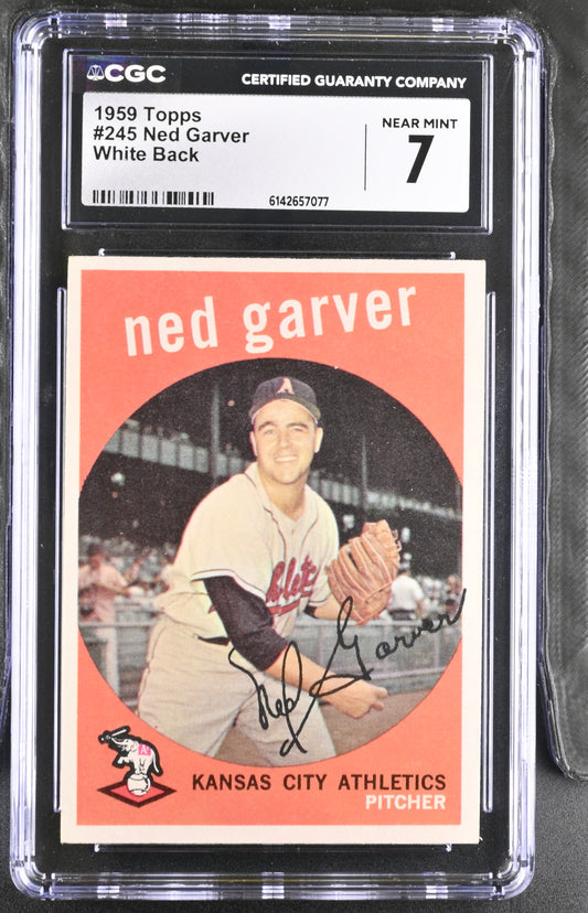 1959 Topps #245 Ned Garver CGC 7 SN 6142657077