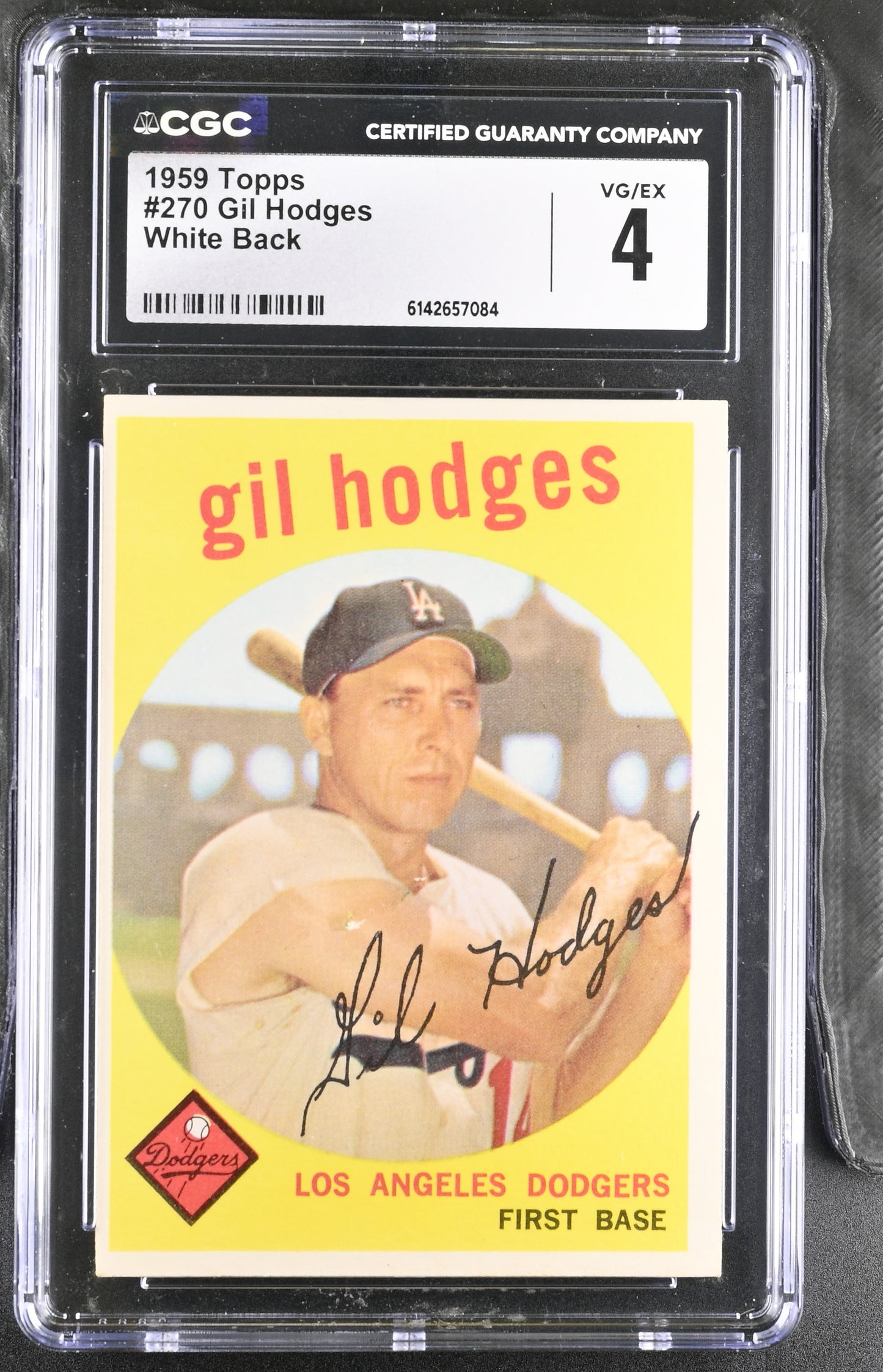 1959 Topps #270 Gil Hodges CGC 4 SN 6142657084