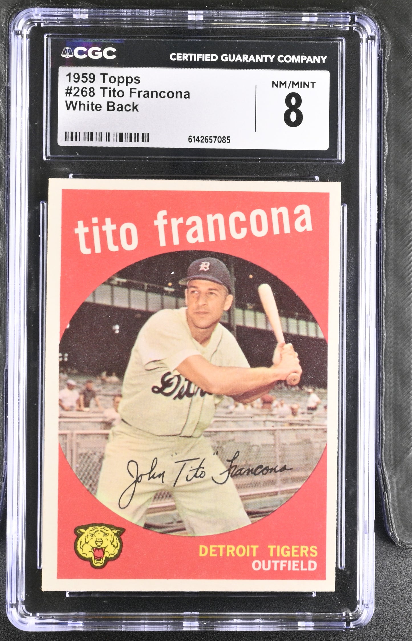 1959 Topps #268 Tito Francona CGC 8 SN 6142657085