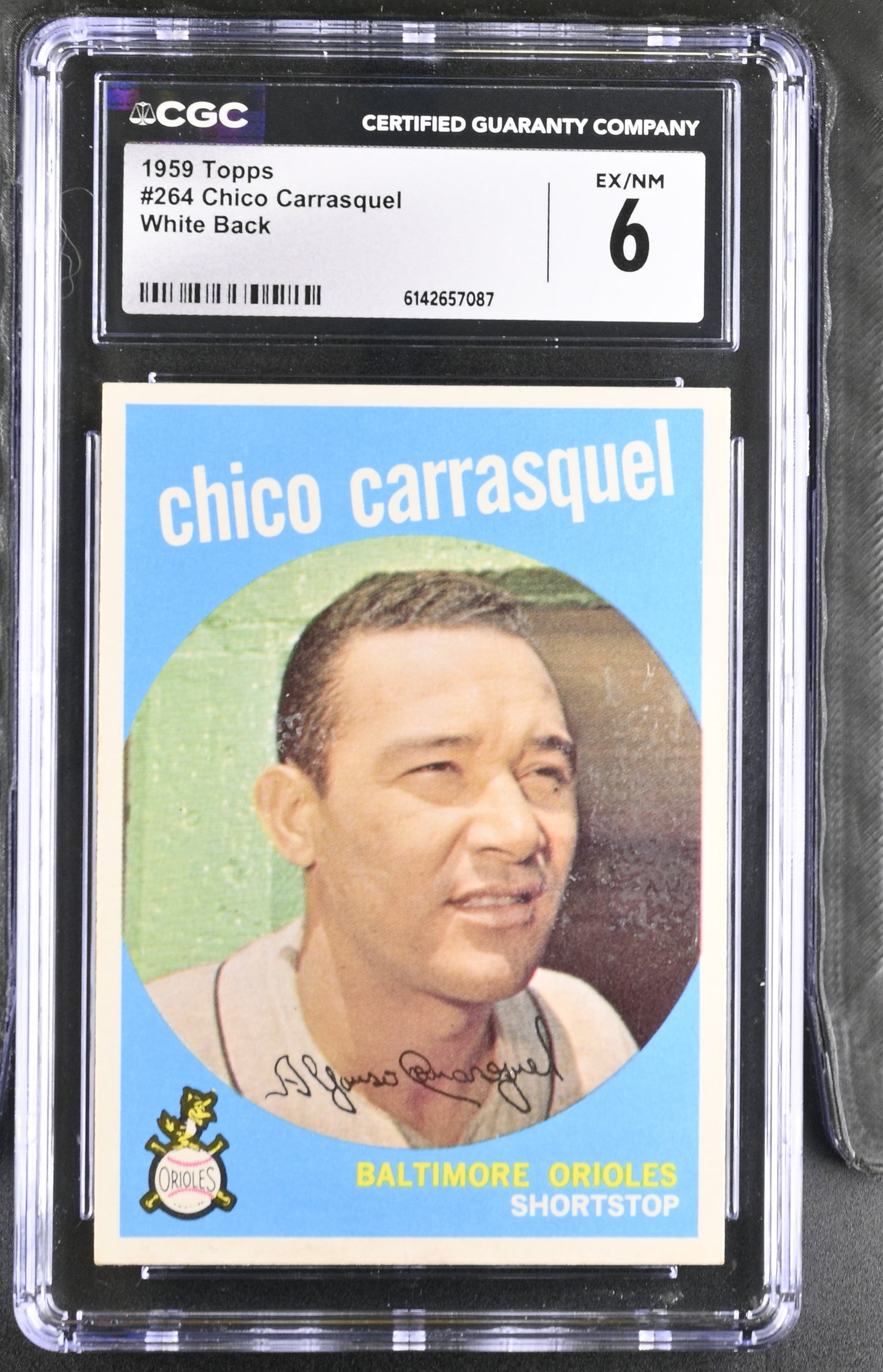1959 Topps #264 Chico Carrasquel CGC 6 SN 6142657087