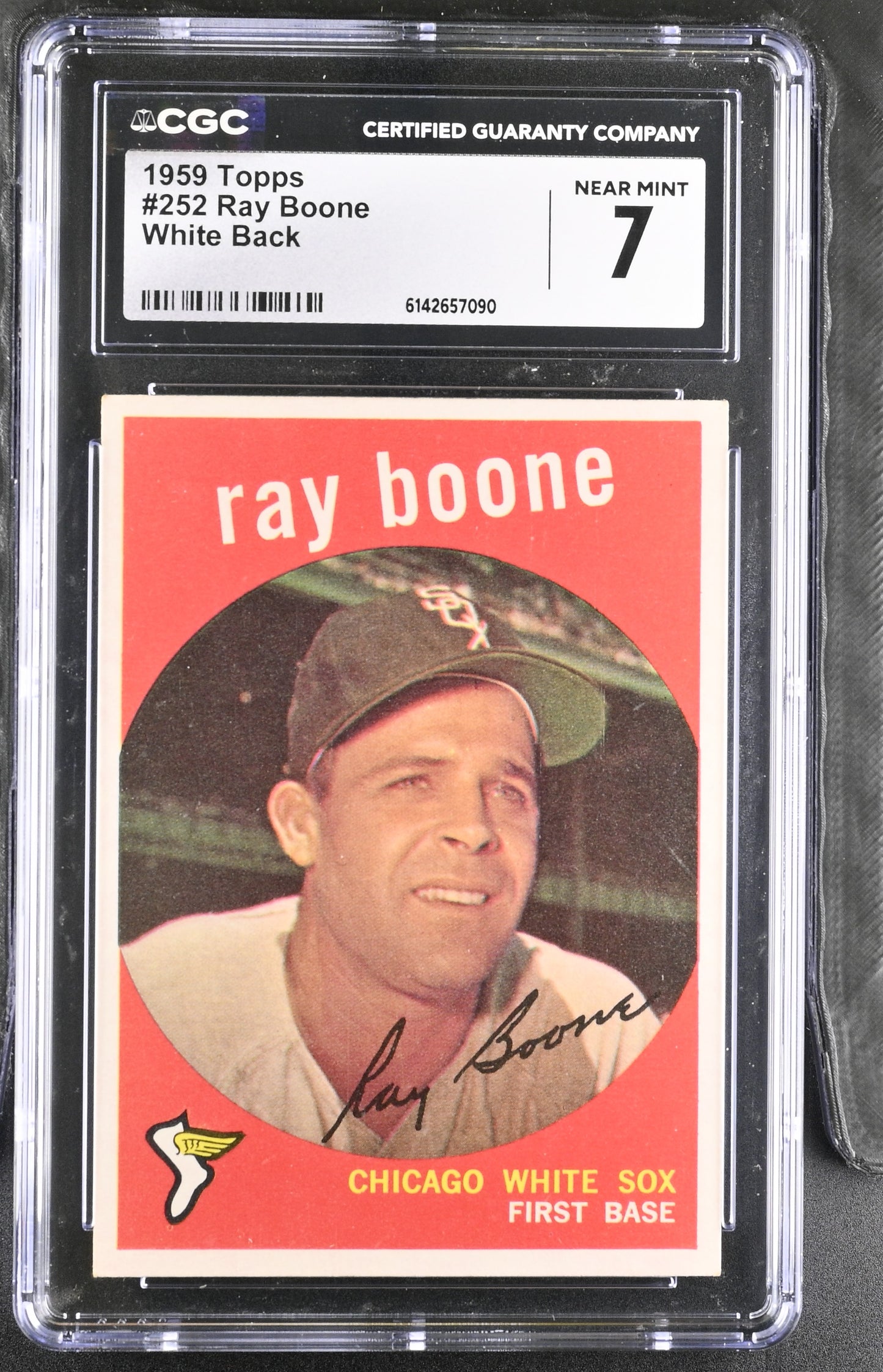 1959 Topps #252 Ray Boone CGC 7 SN 6142657090