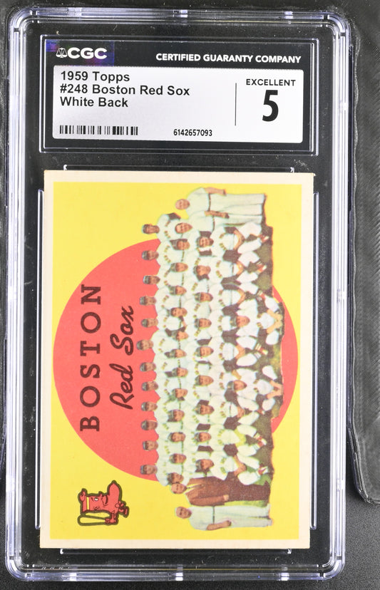 1959 Topps #248 Boston Red Sox CGC 5 SN 6142657093