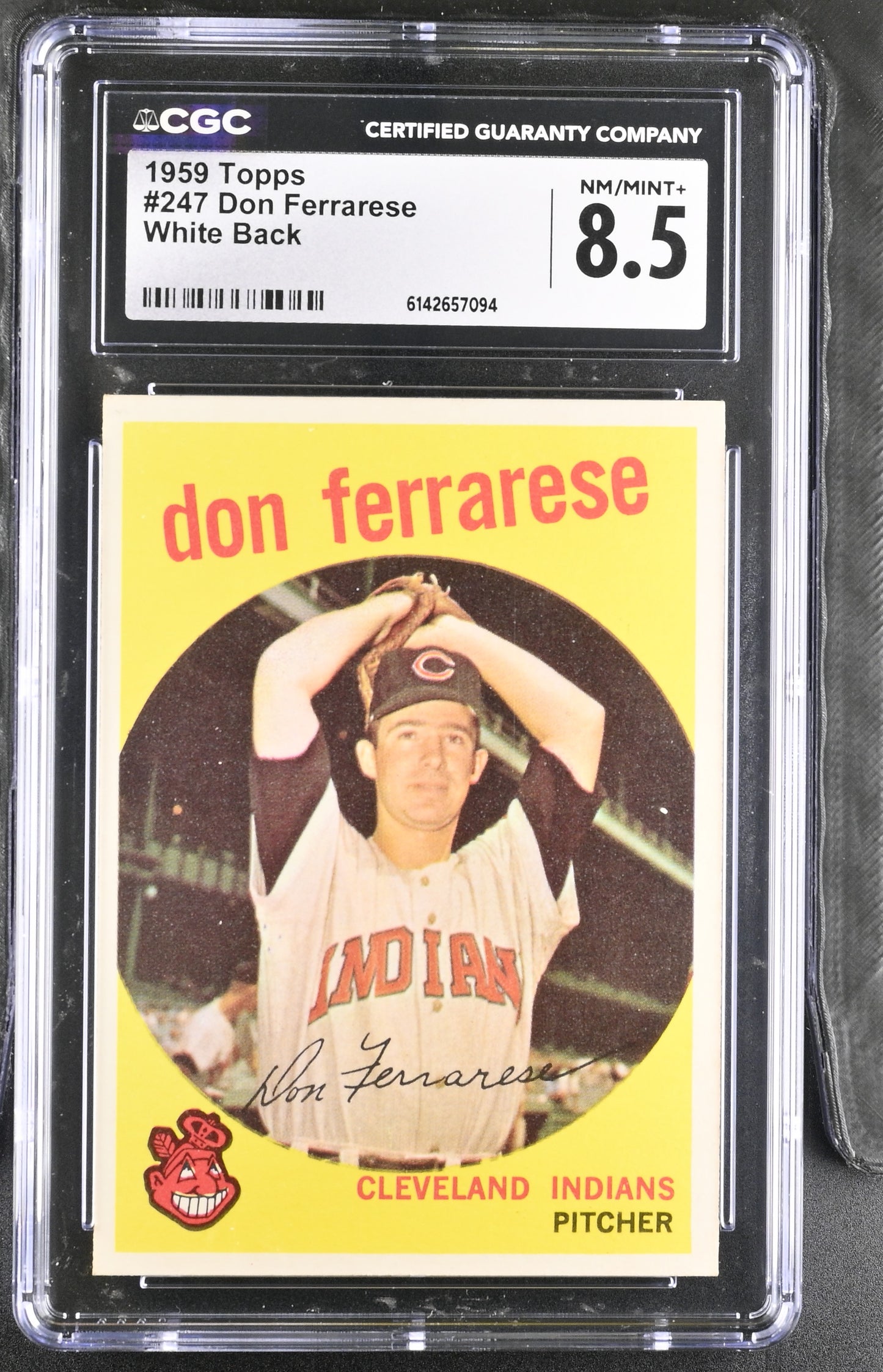 1959 Topps #247 Don Ferrarese CGC 8.5 SN 6142657094