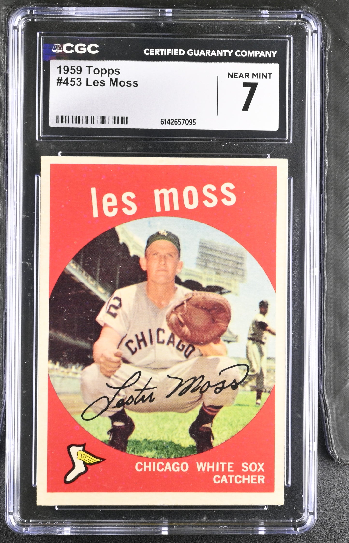 1959 Topps #453 Les Moss CGC 7 SN 6142657095