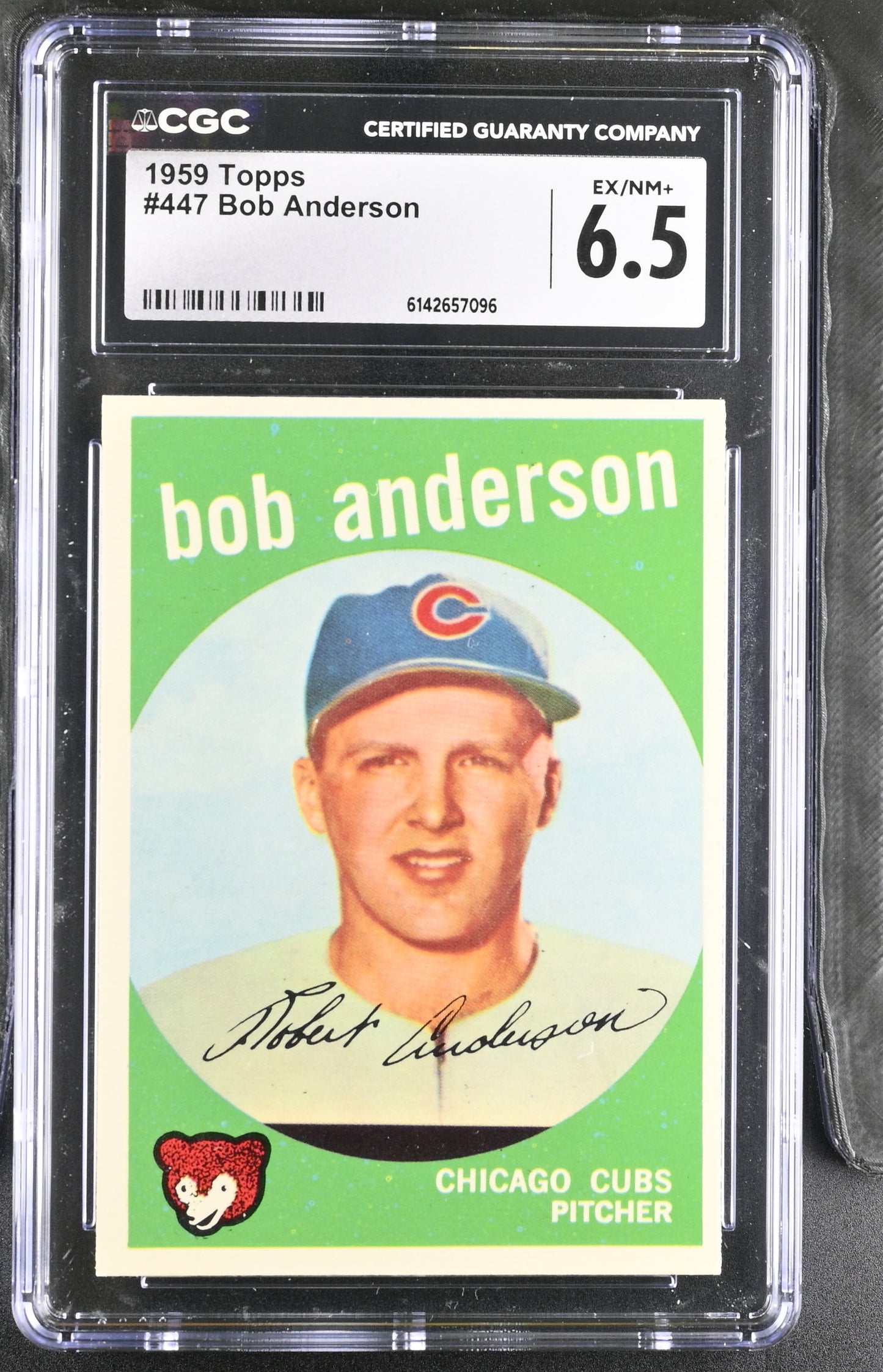 1959 Topps #447 Bob Anderson CGC 6.5 SN 6142657096