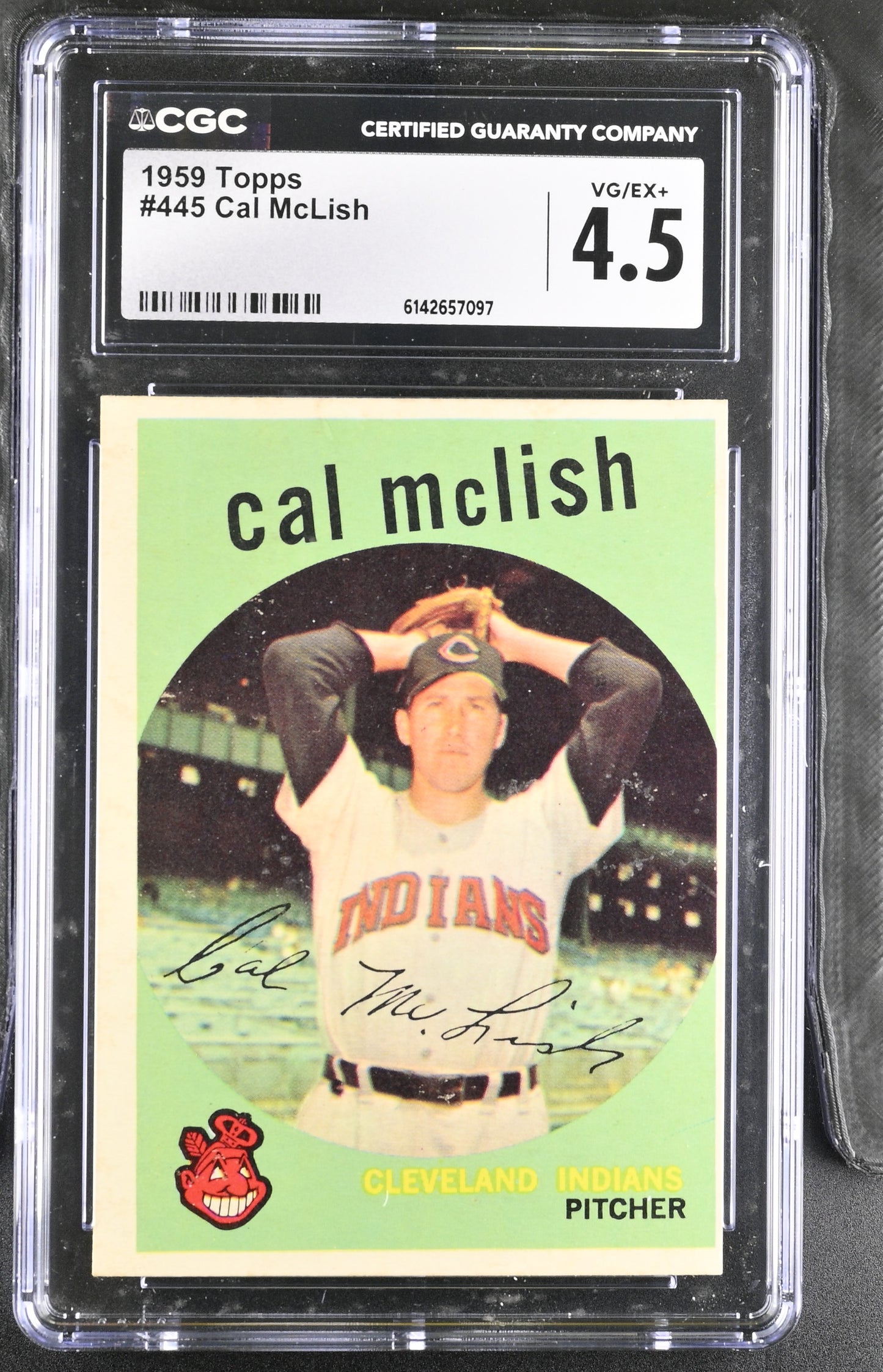 1959 Topps #445 Cal McLish CGC 4.5 SN 6142657097