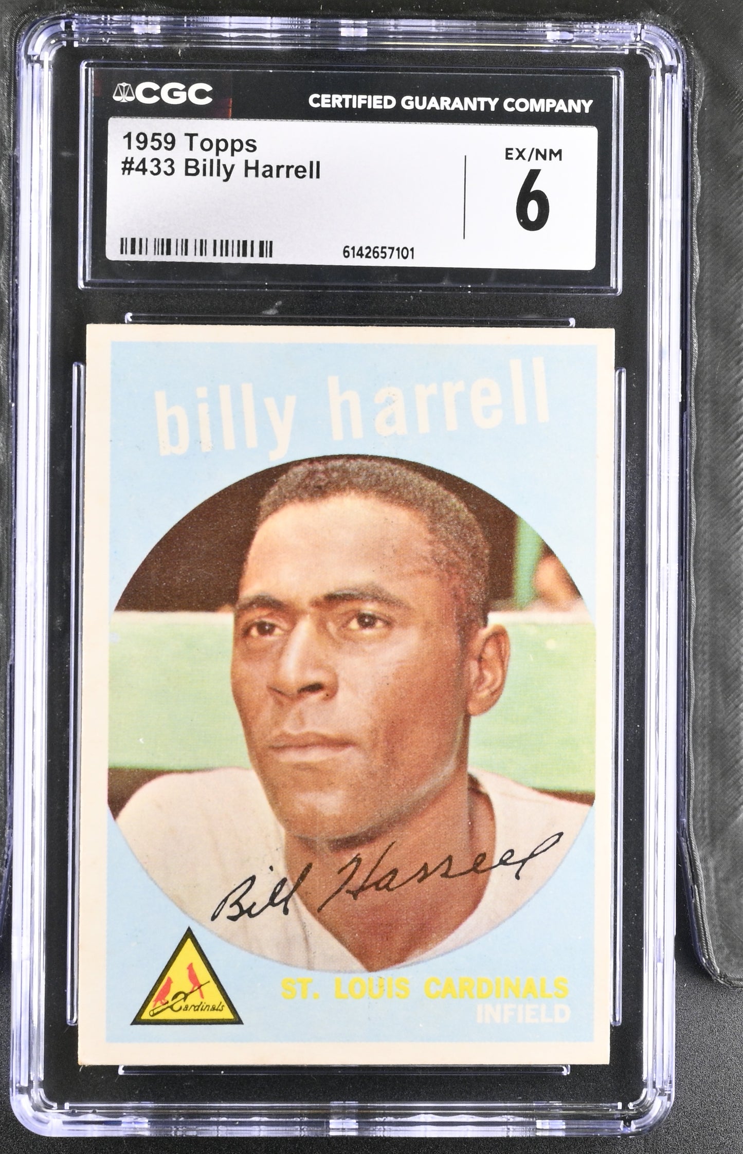 1959 Topps #433 Billy Harrell CGC 6 SN 6142657101