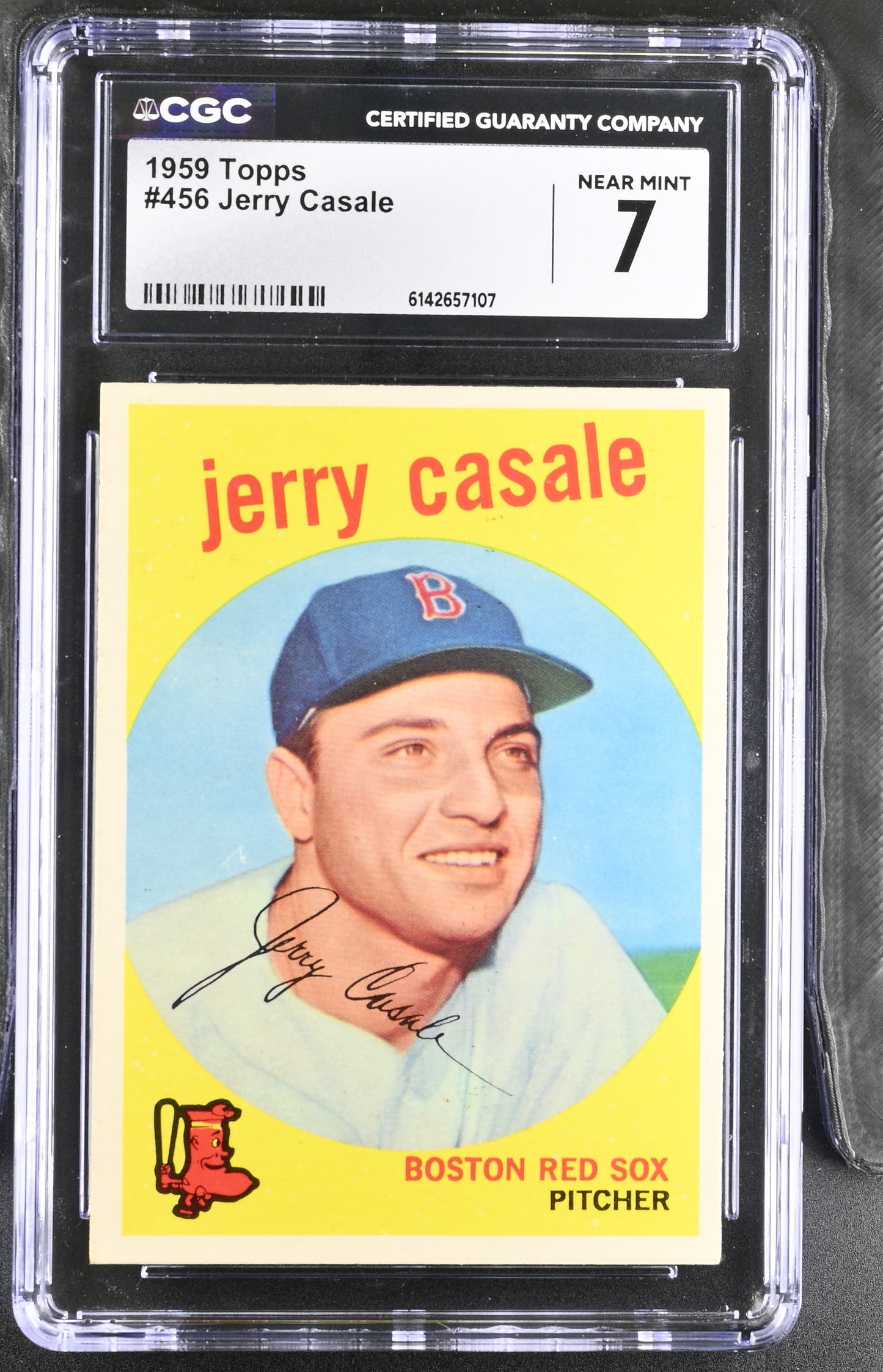 1959 Topps #456 Jerry Casale CGC 7 SN 6142657107