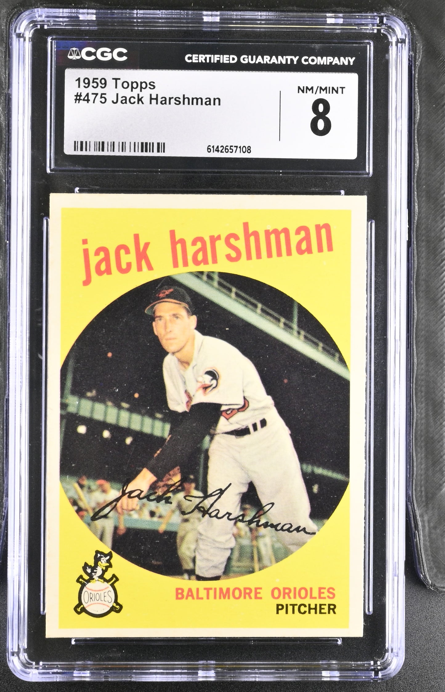 1959 Topps #475 Jack Harshman CGC 8 SN 6142657108