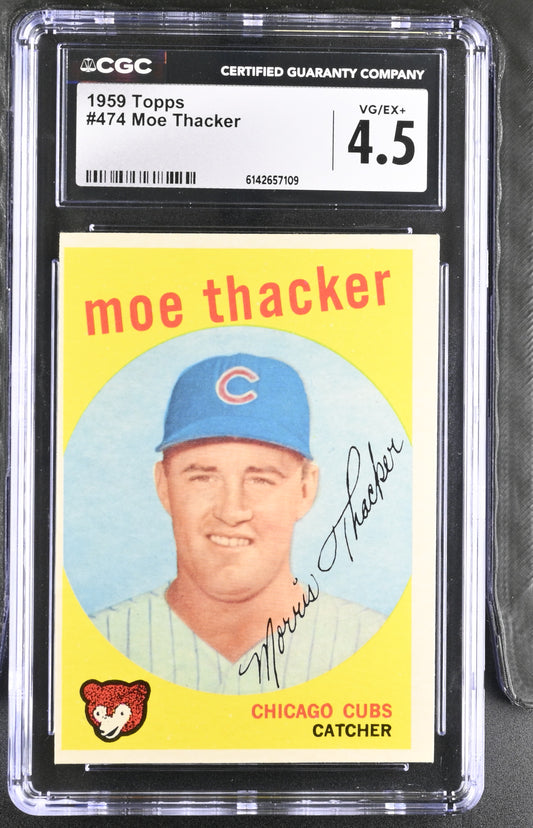 1959 Topps #474 Moe Thacker CGC 4.5 SN 6142657109