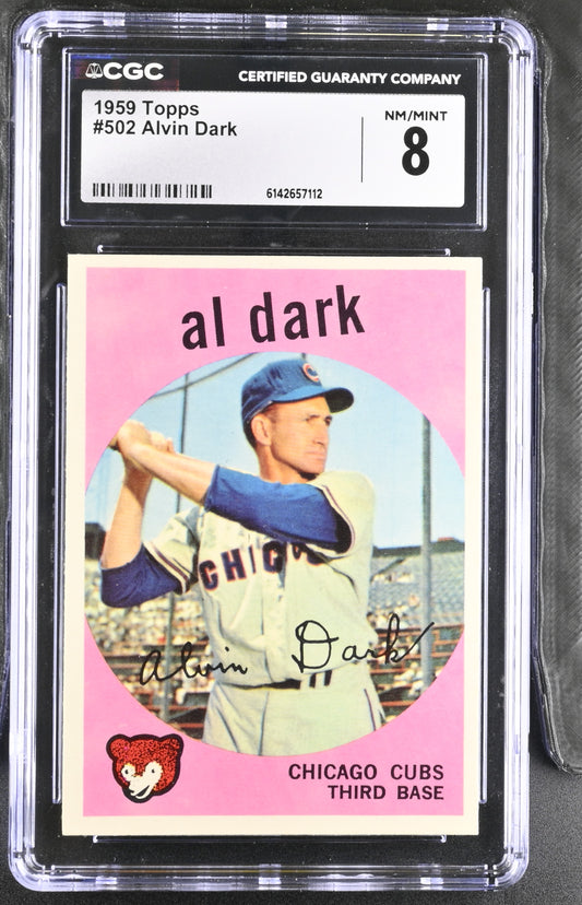1959 Topps #502 Alvin Dark CGC 8 SN 6142657112