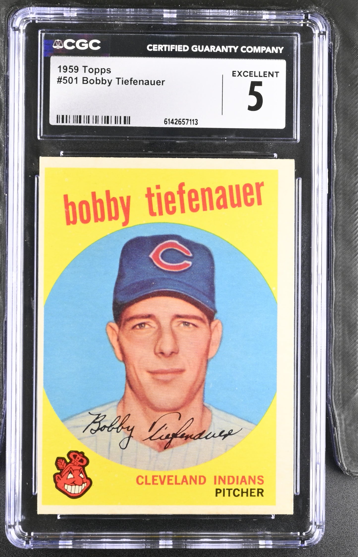 1959 Topps #501 Bobby Tiefenauer CGC 5 SN 6142657113