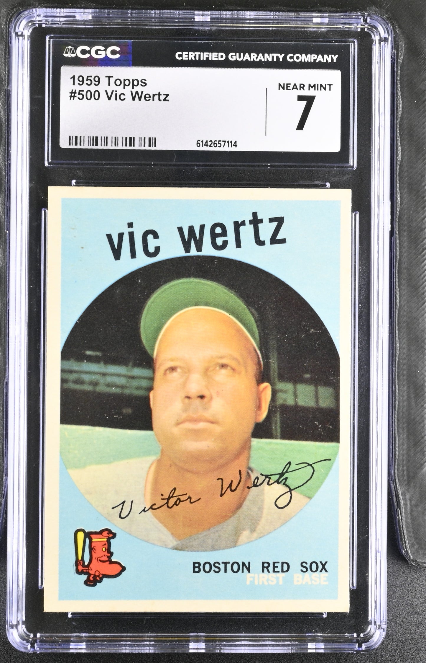 1959 Topps #500 Vic Wertz CGC 7 SN 6142657114