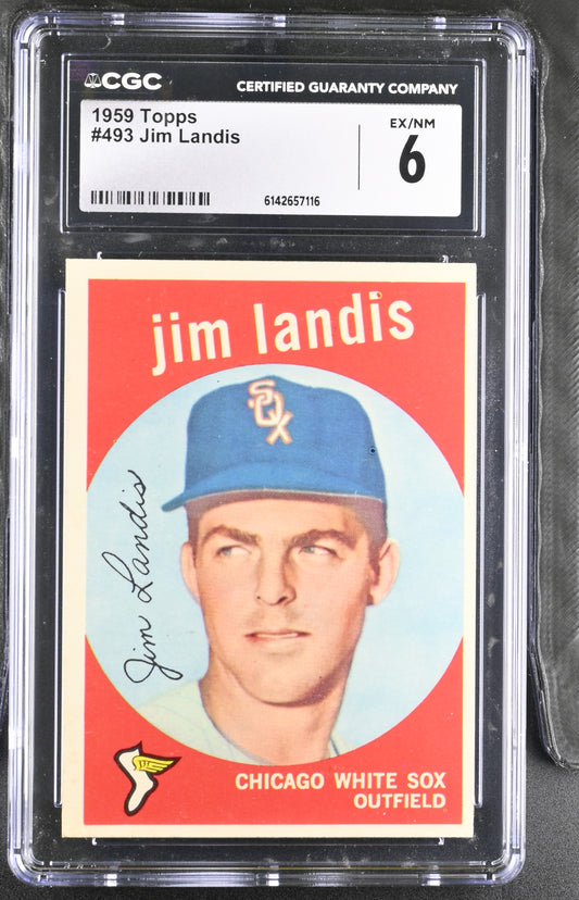 1959 Topps #493 Jim Landis CGC 6 SN 6142657116