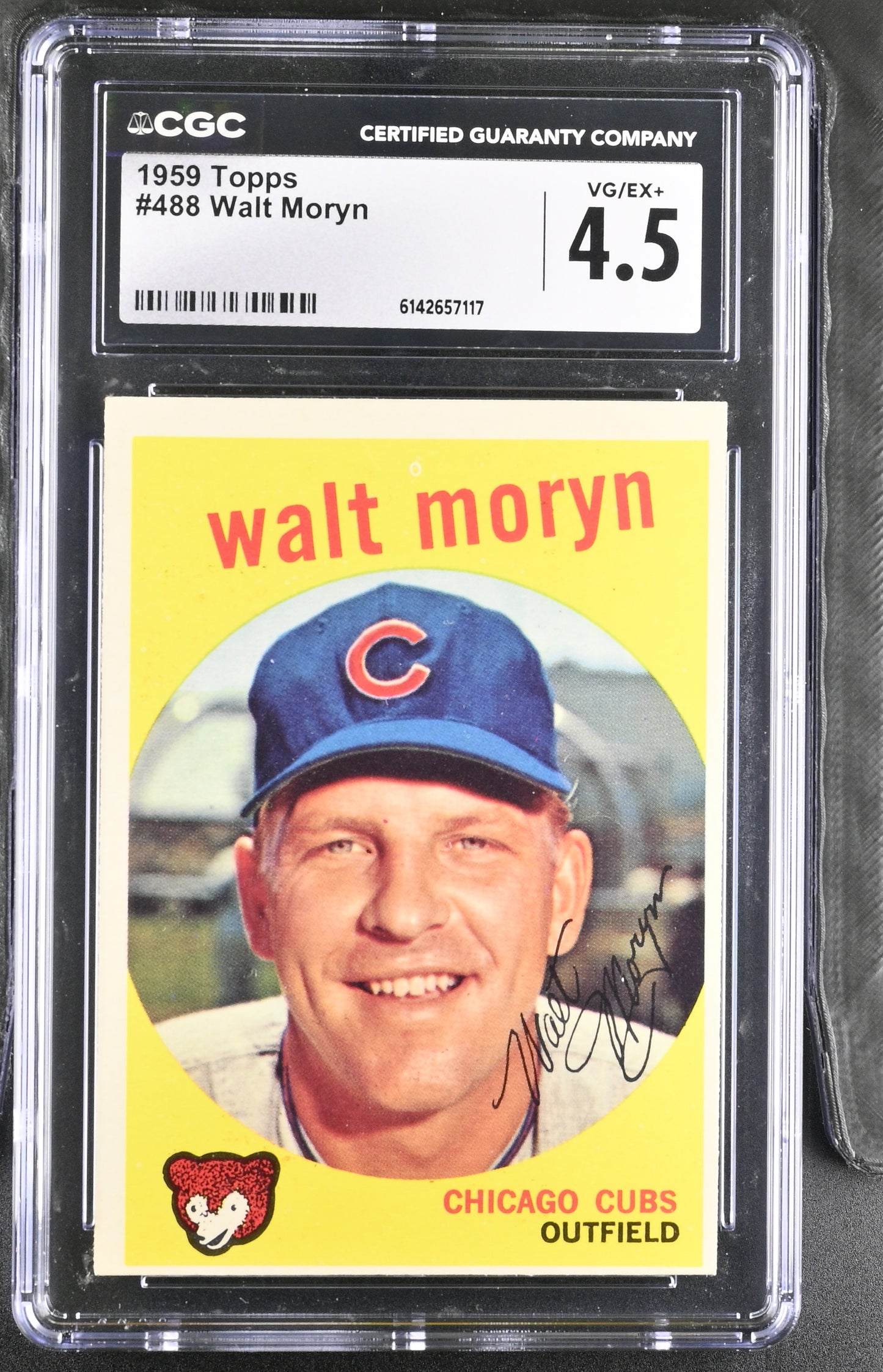 1959 Topps #488 Walt Moryn CGC 4.5 SN 6142657117