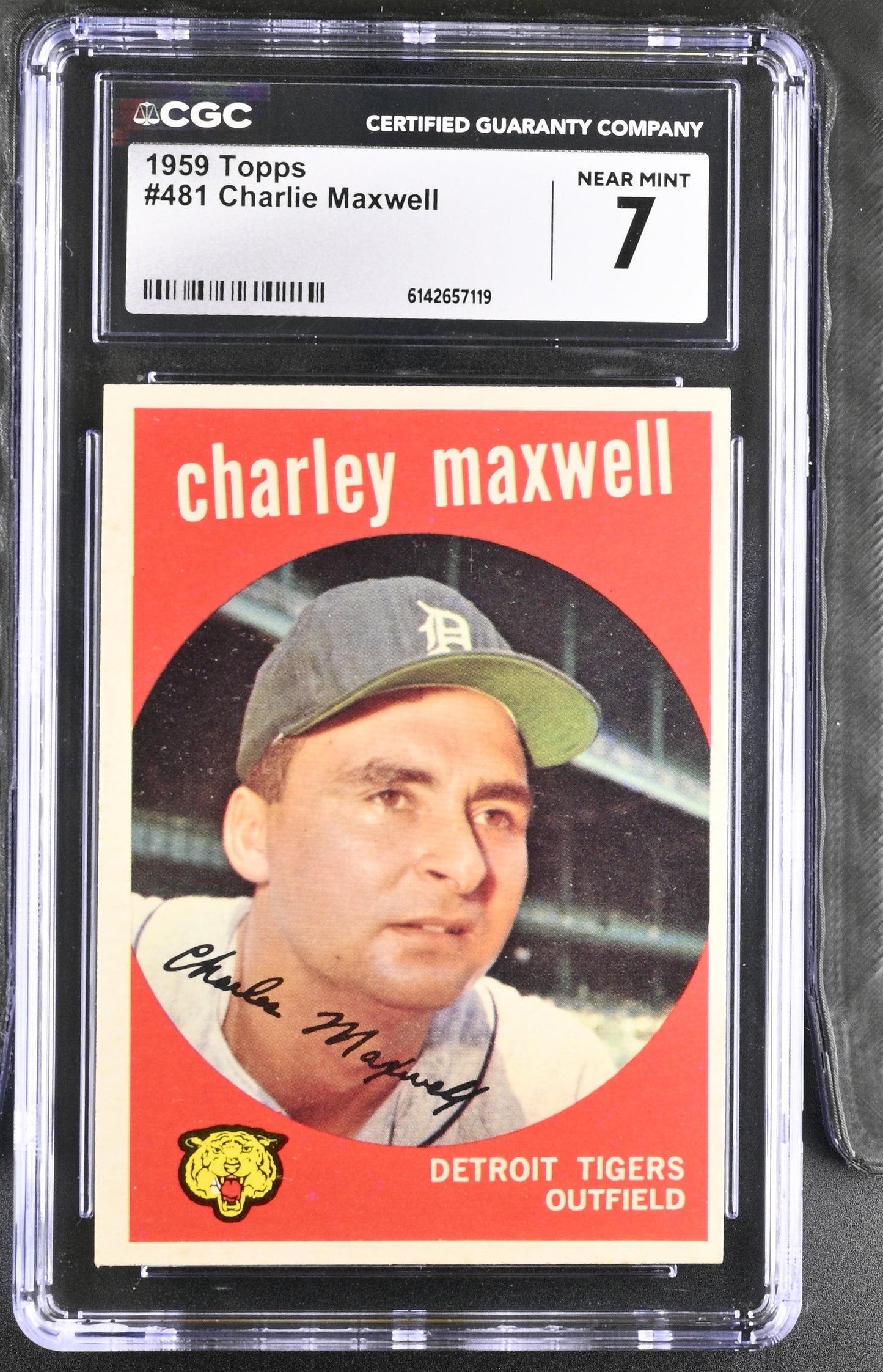 1959 Topps #481 Charlie Maxwell CGC 7 SN 6142657119