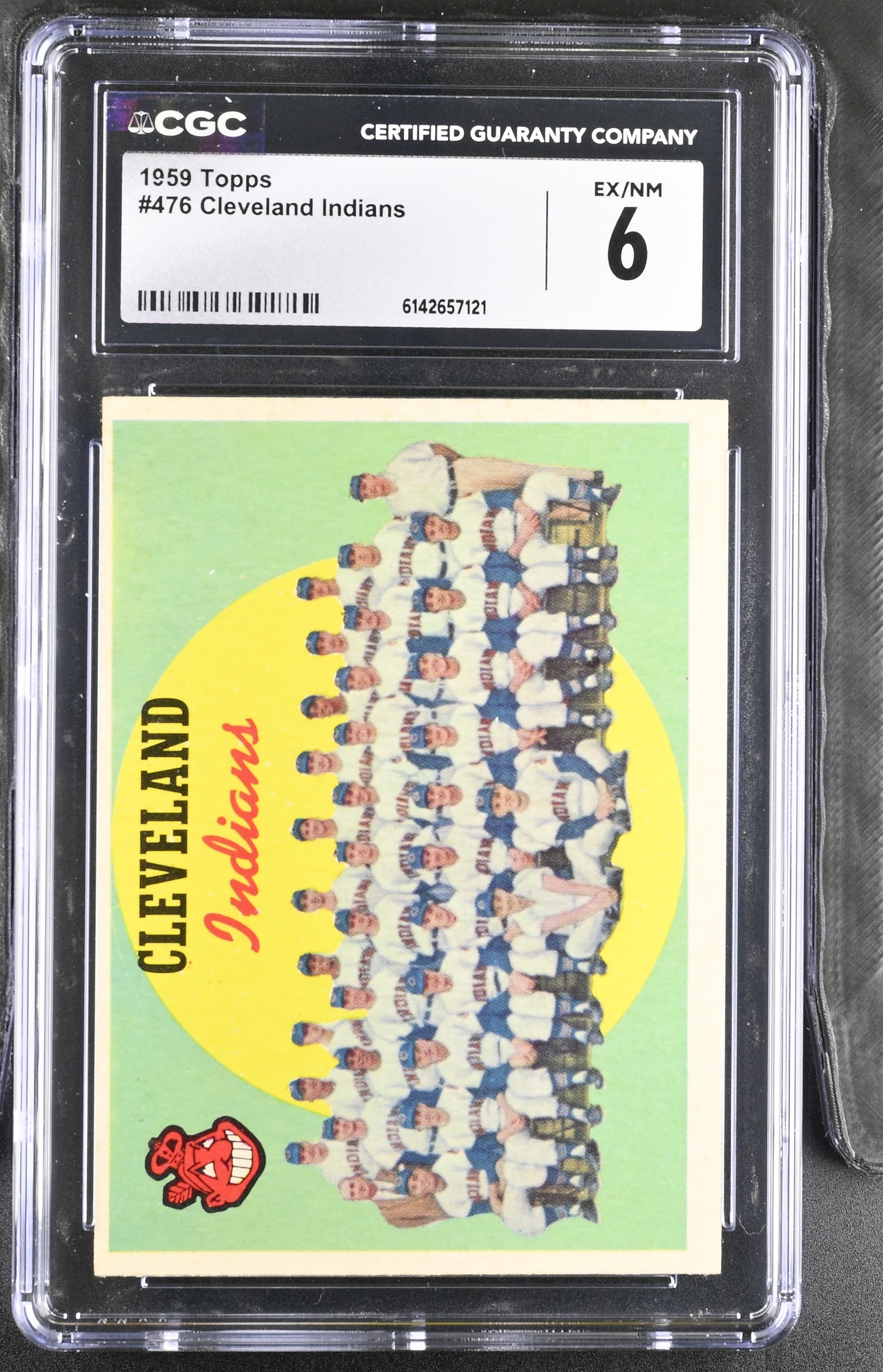 1959 Topps #476 Cleveland Indians CGC 6 SN 6142657121