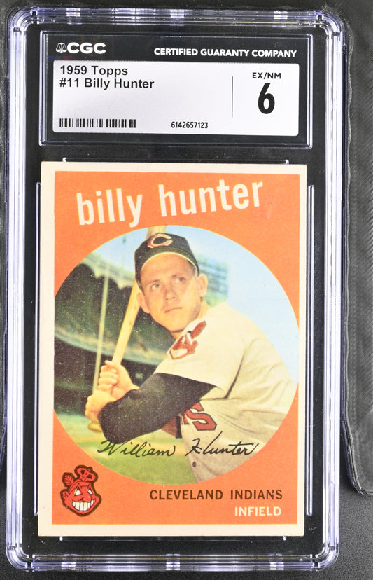 1959 Topps #11 Billy Hunter CGC 6 SN 6142657123