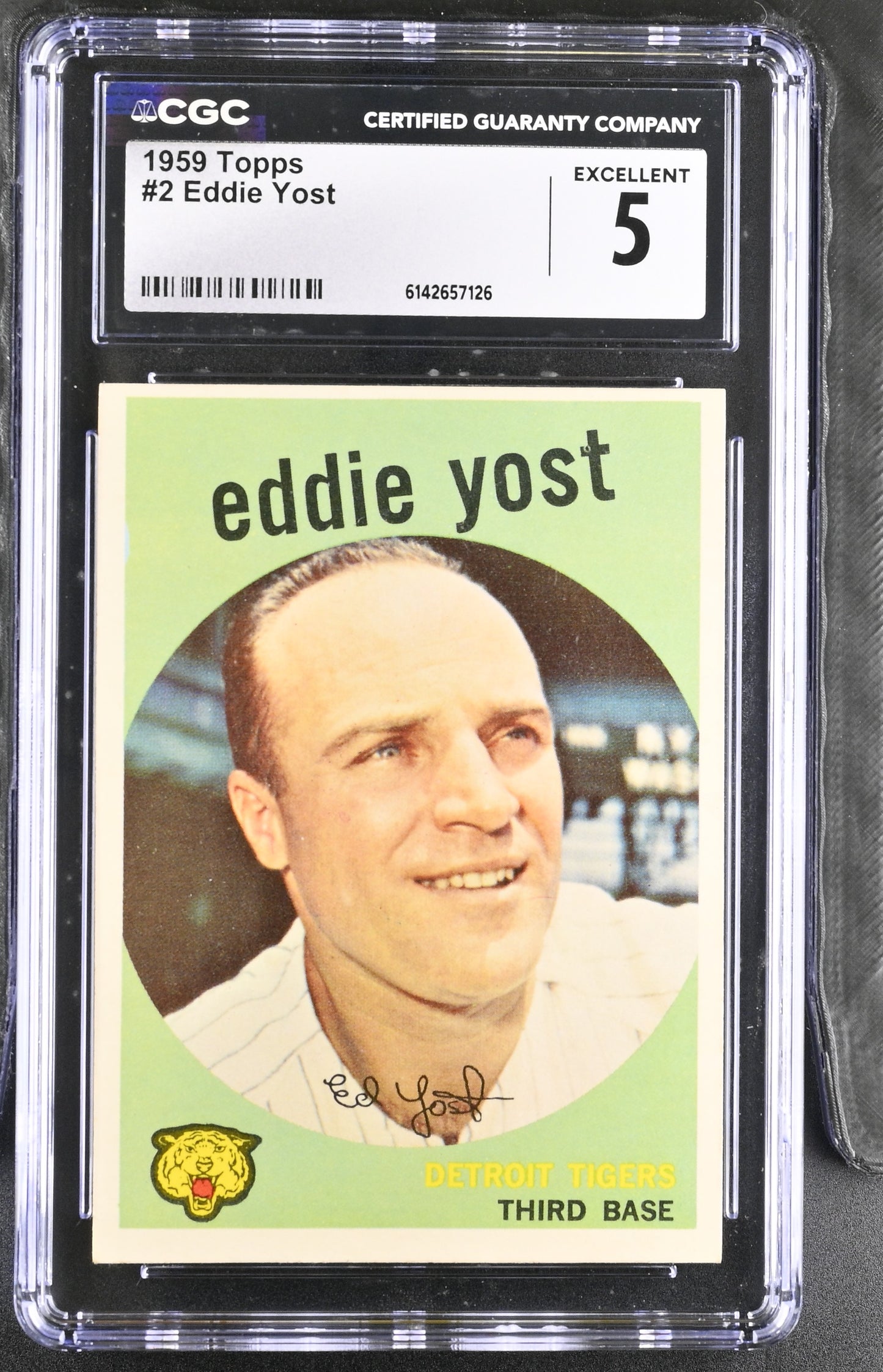 1959 Topps #2 Eddie Yost CGC 5 SN 6142657126
