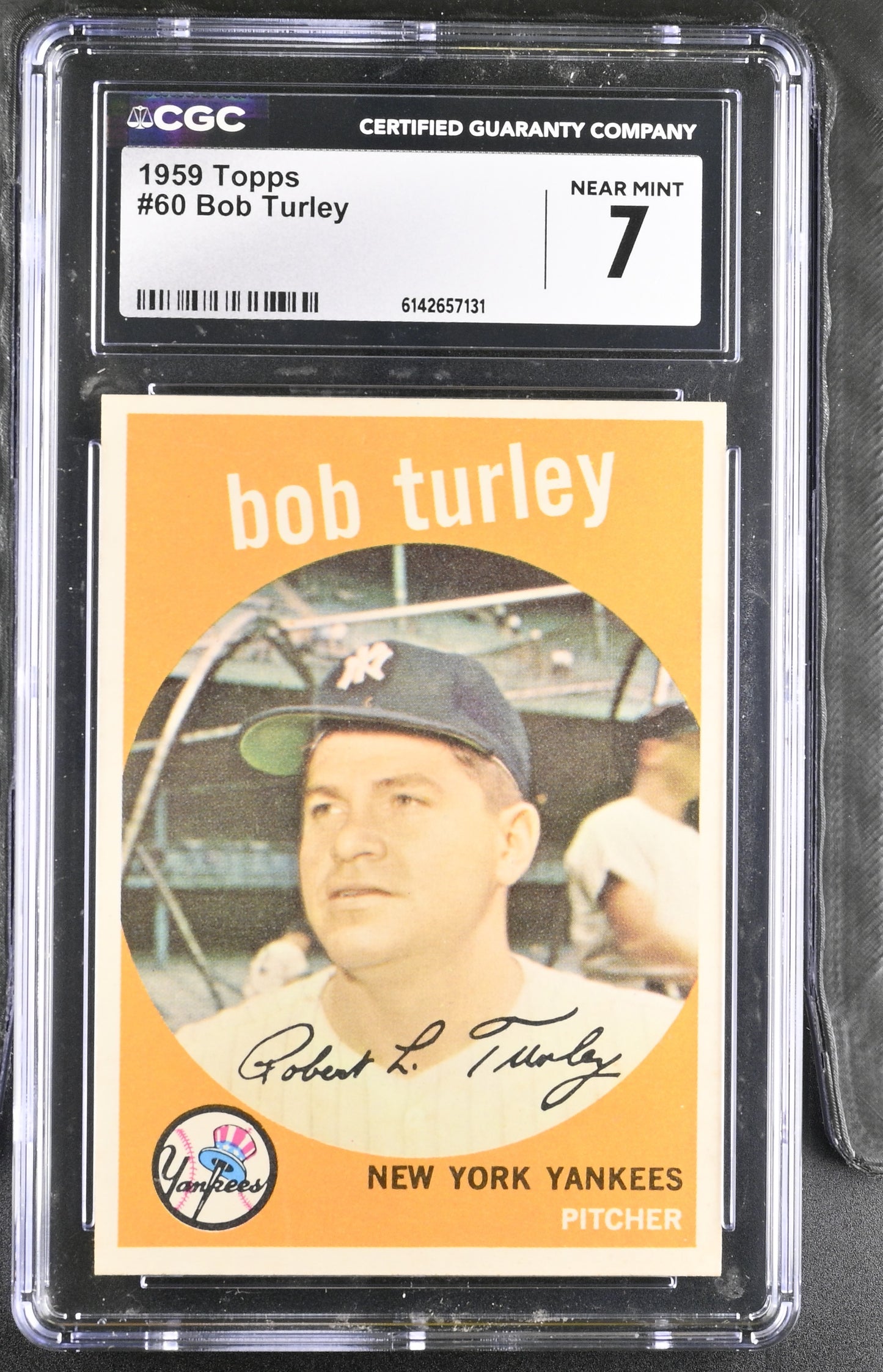 1959 Topps #60 Bob Turley CGC 7 SN 6142657131