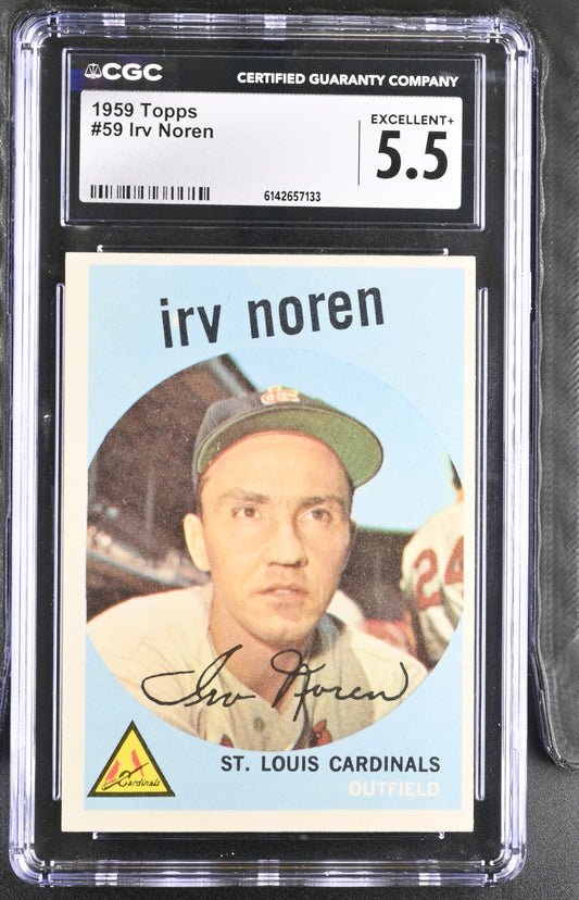 1959 Topps #59 Irv Noren CGC 5.5 SN 6142657133