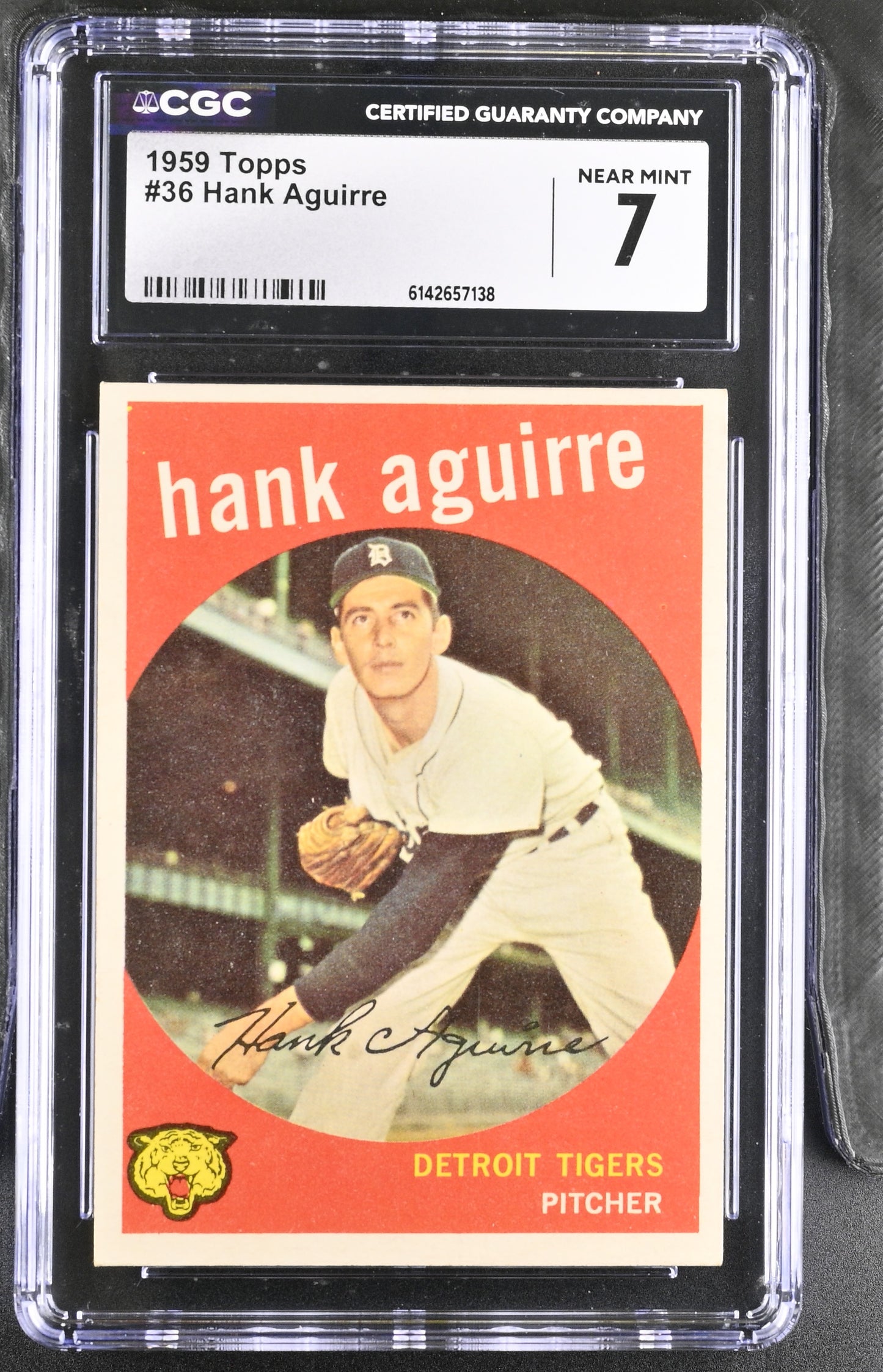 1959 Topps #36 Hank Aguirre CGC 7 SN 6142657138