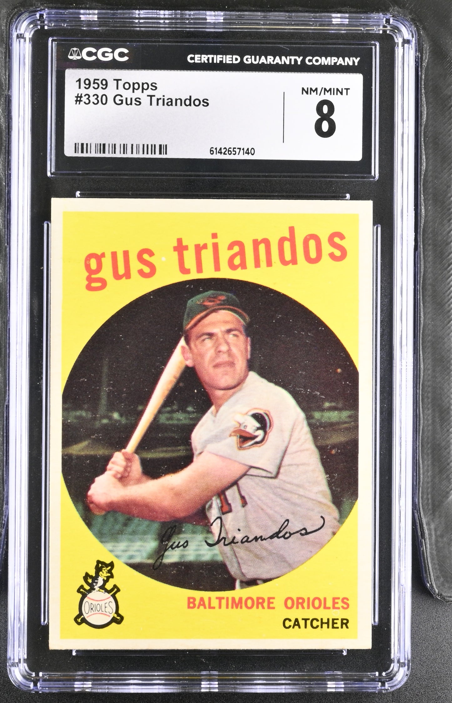 1959 Topps #330 Gus Triandos CGC 8 SN 6142657140