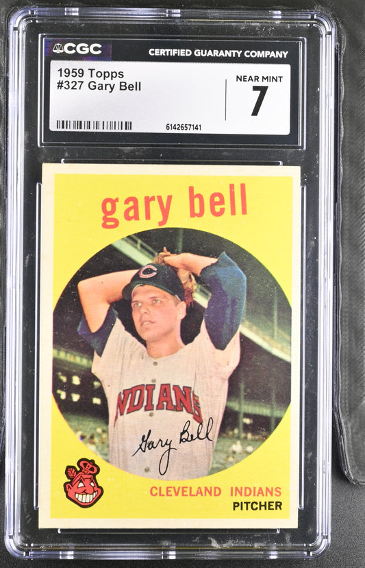 1959 Topps #327 Gary Bell CGC 7 SN 6142657141