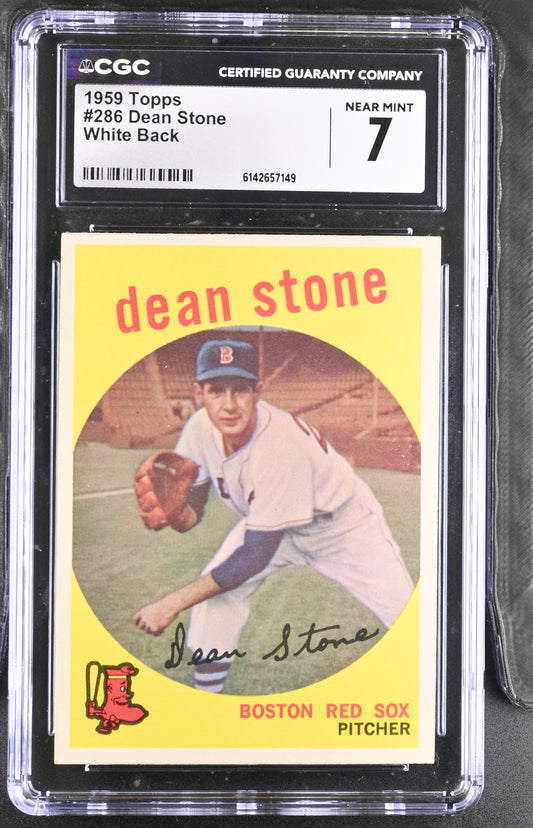 1959 Topps #286 Dean Stone CGC 7 SN 6142657149