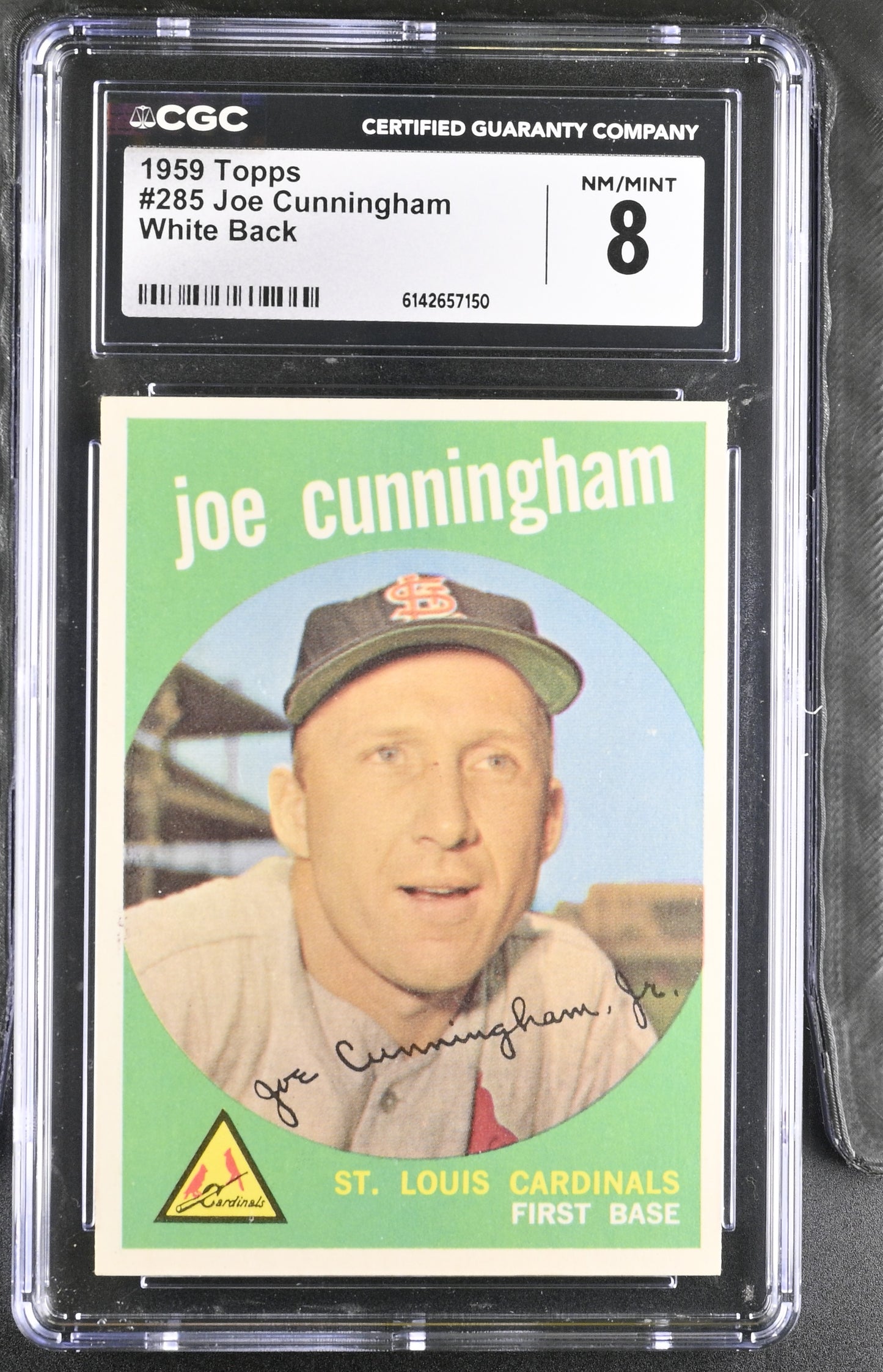 1959 Topps #285 Joe Cunningham CGC 8 SN 6142657150