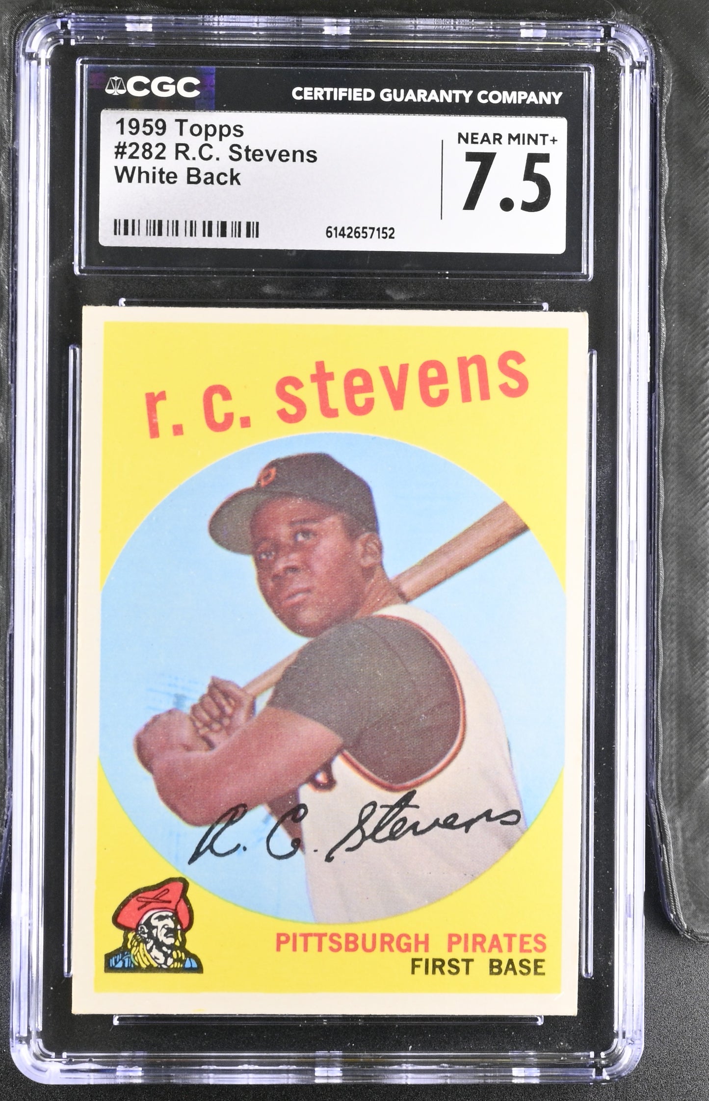 1959 Topps #282 R.C. Stevens CGC 7.5 SN 6142657152