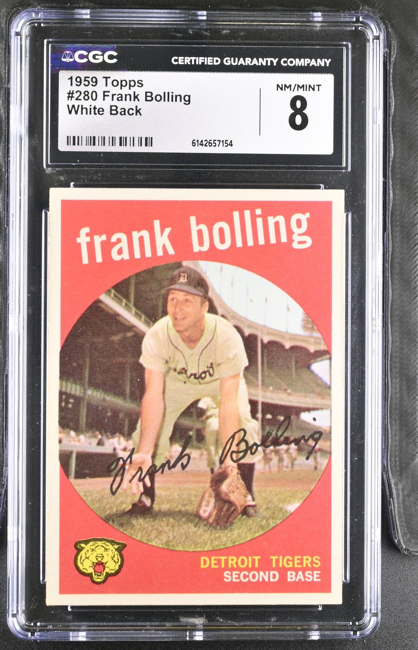 1959 Topps #280 Frank Bolling CGC 8 SN 6142657154