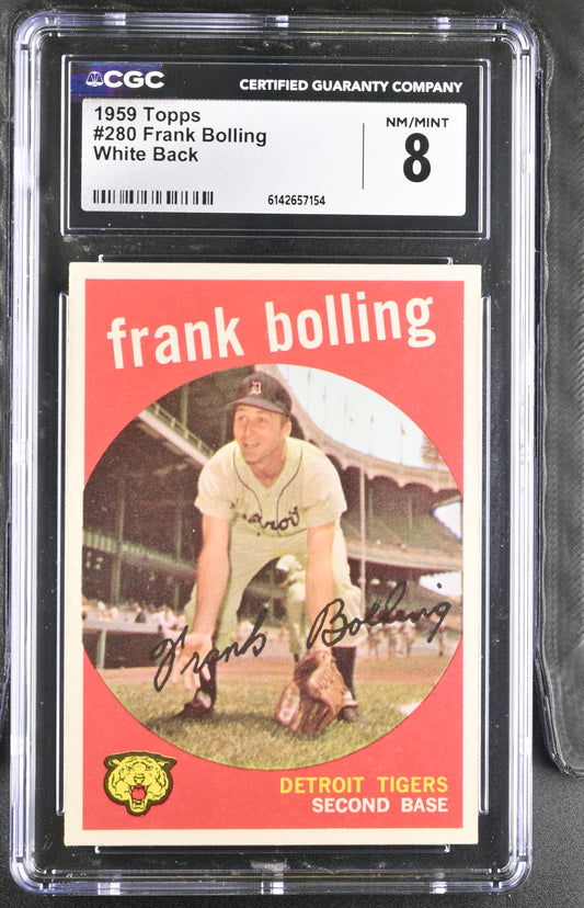 1959 Topps #280 Frank Bolling CGC 8 SN 6142657154