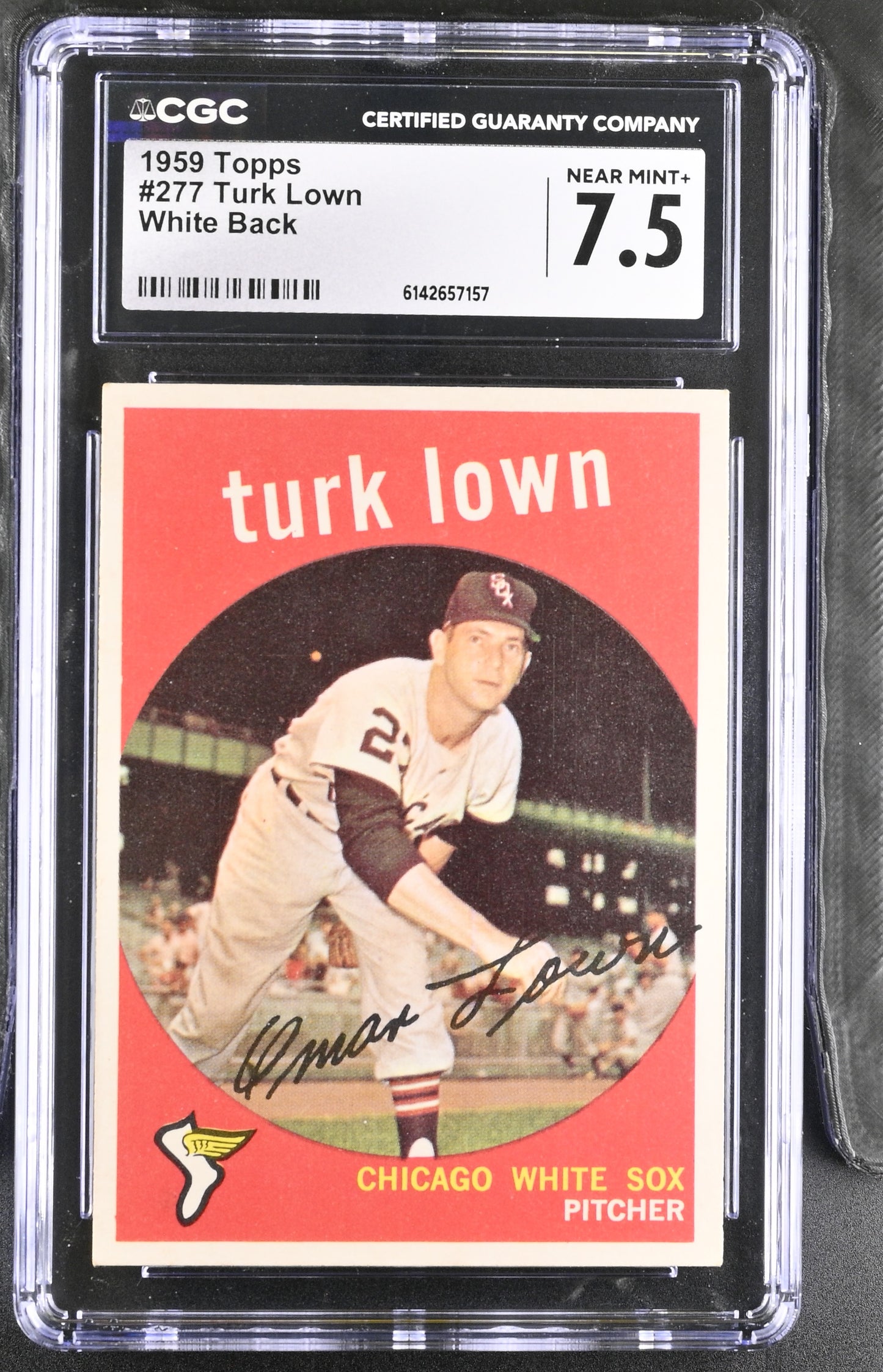 1959 Topps #277 Turk Lown CGC 7.5 SN 6142657157