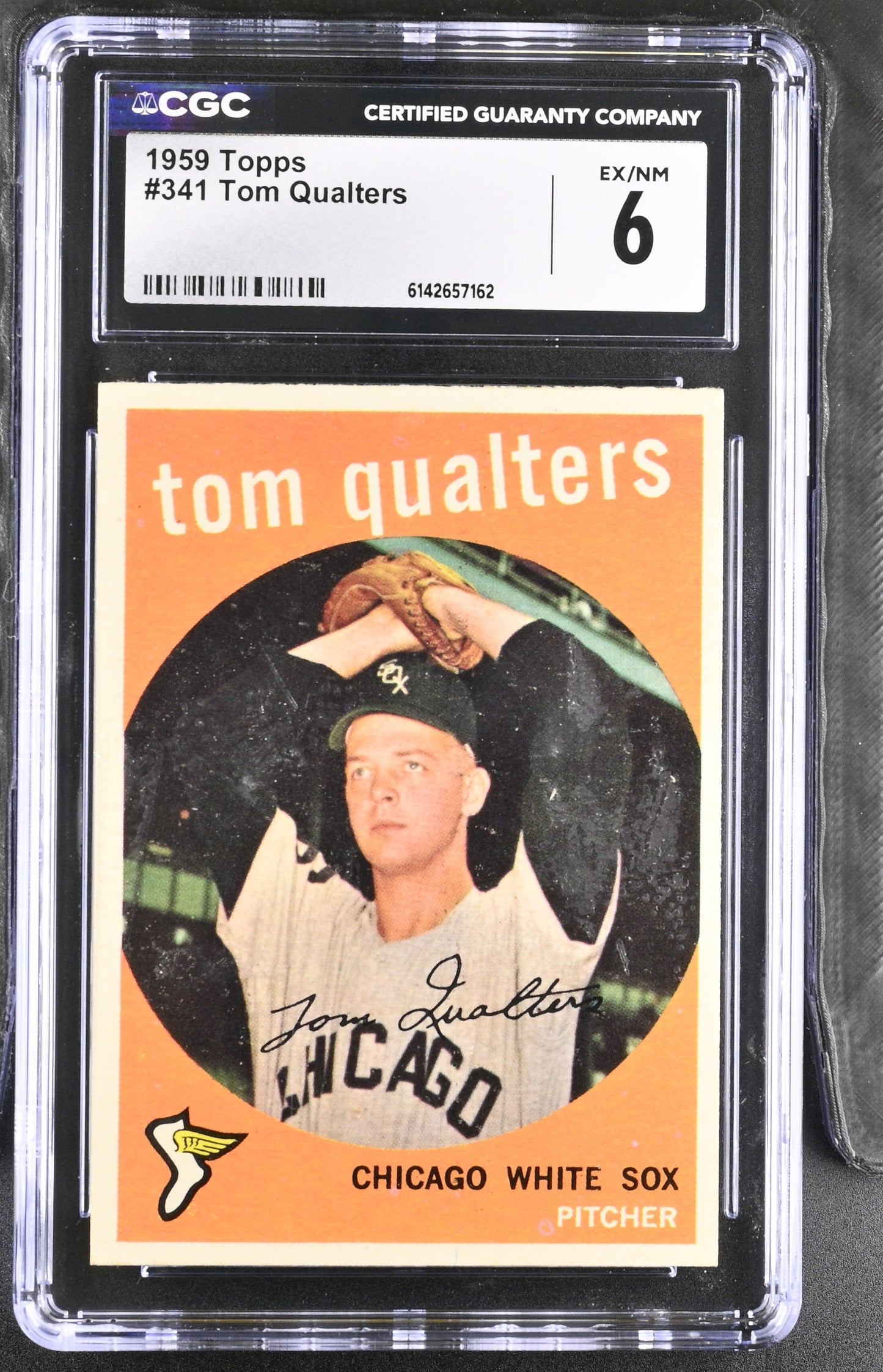 1959 Topps #341 Tom Qualters CGC 6 SN 6142657162