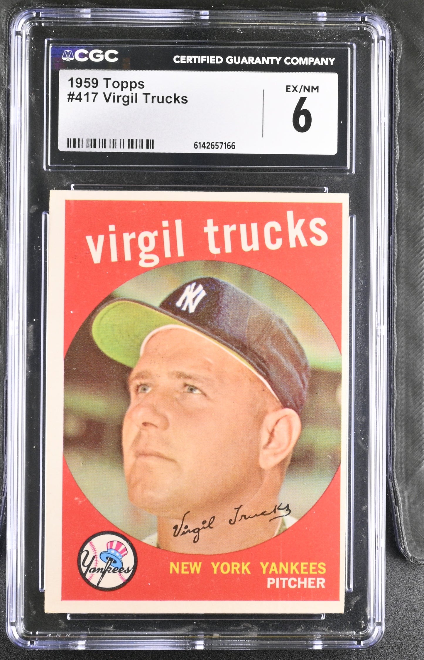 1959 Topps #417 Virgil Trucks CGC 6 SN 6142657166