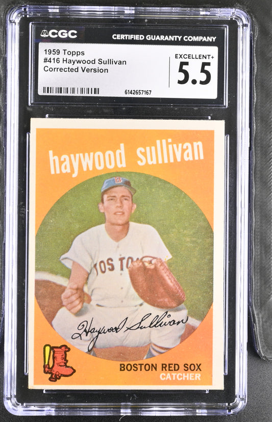 1959 Topps #416 Haywood Sullivan CGC 5.5 SN 6142657167