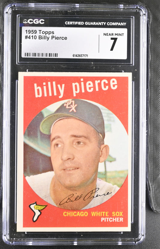 1959 Topps #410 Billy Pierce CGC 7 SN 6142657171