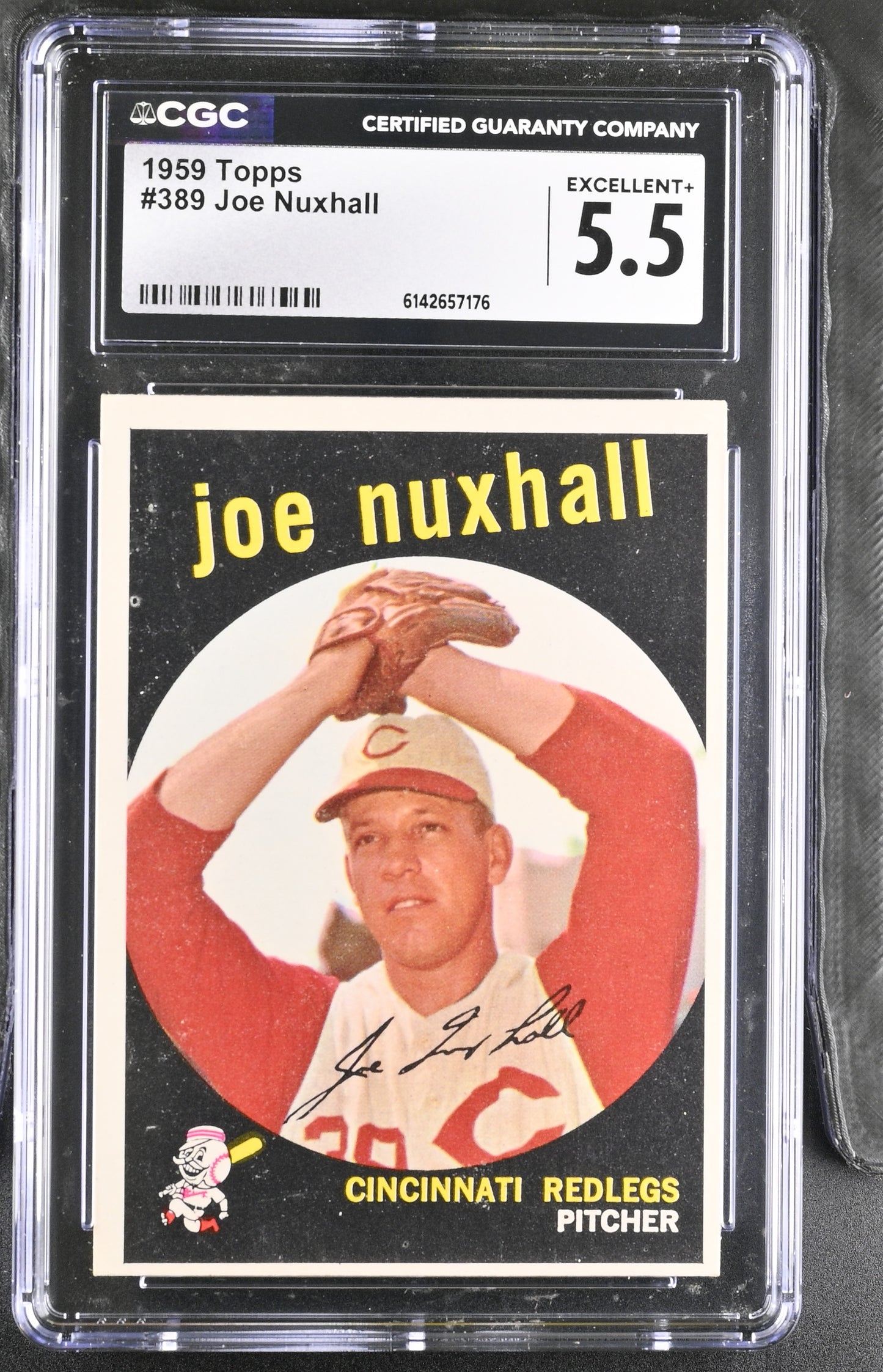 1959 Topps #389 Joe Nuxhall CGC 5.5 SN 6142657176