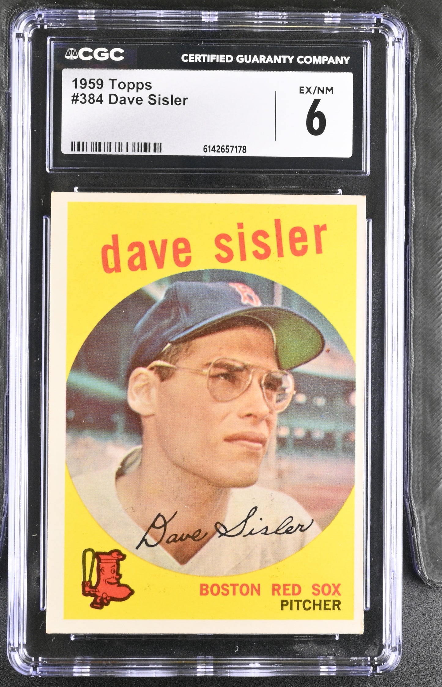 1959 Topps #384 Dave Sisler CGC 6 SN 6142657178