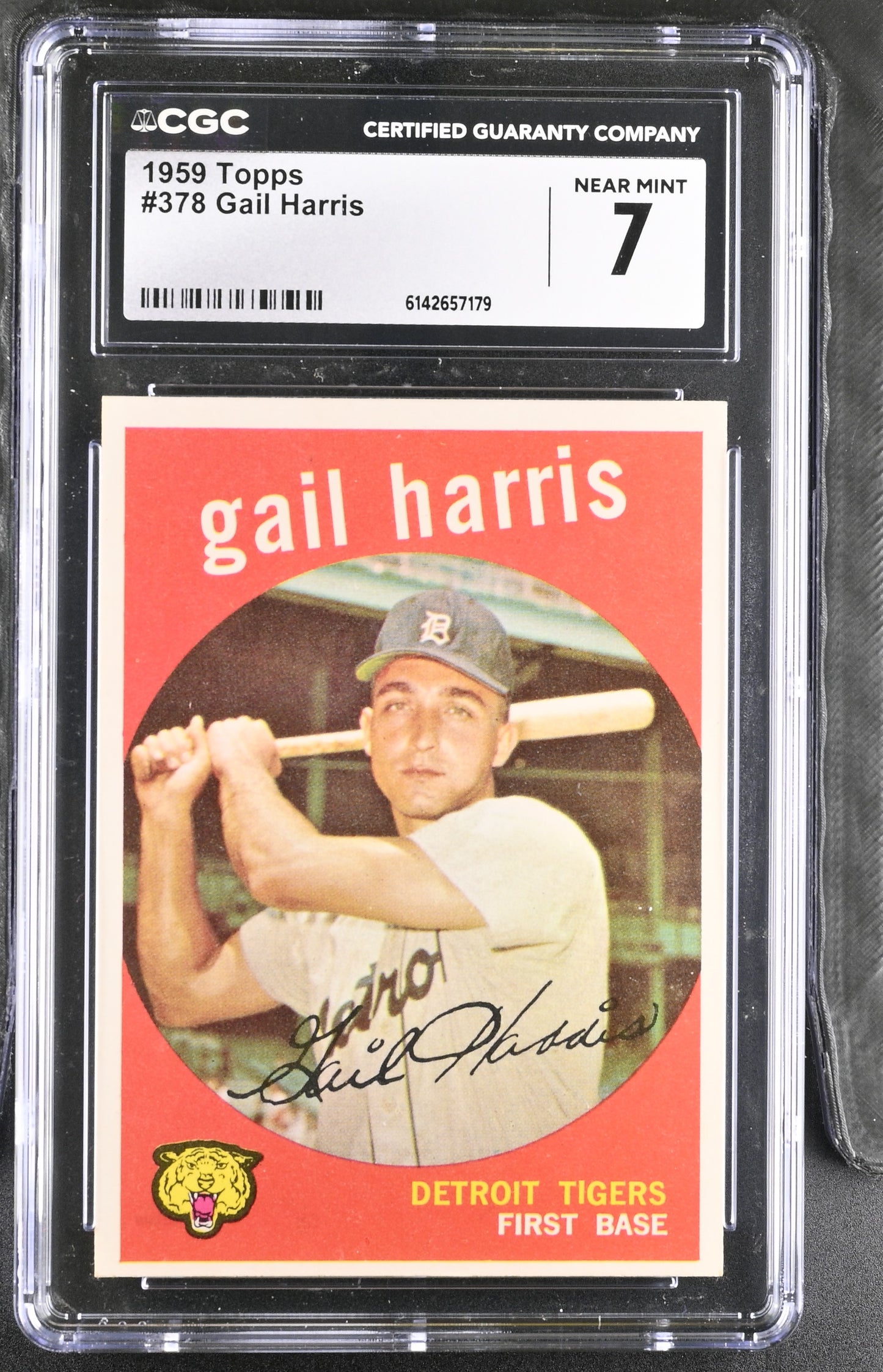 1959 Topps #378 Gail Harris CGC 7 SN 6142657179