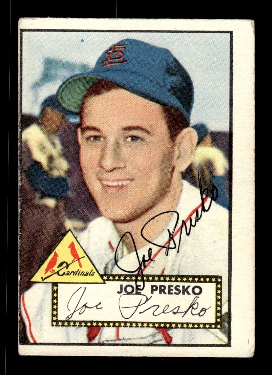 1952 Topps #220 Joe Presko Signed on Card Poor CS26016813