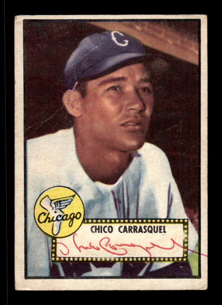 1952 Topps #251 Chico Carrasquel Signed on Card LOW GRADE CS26016814