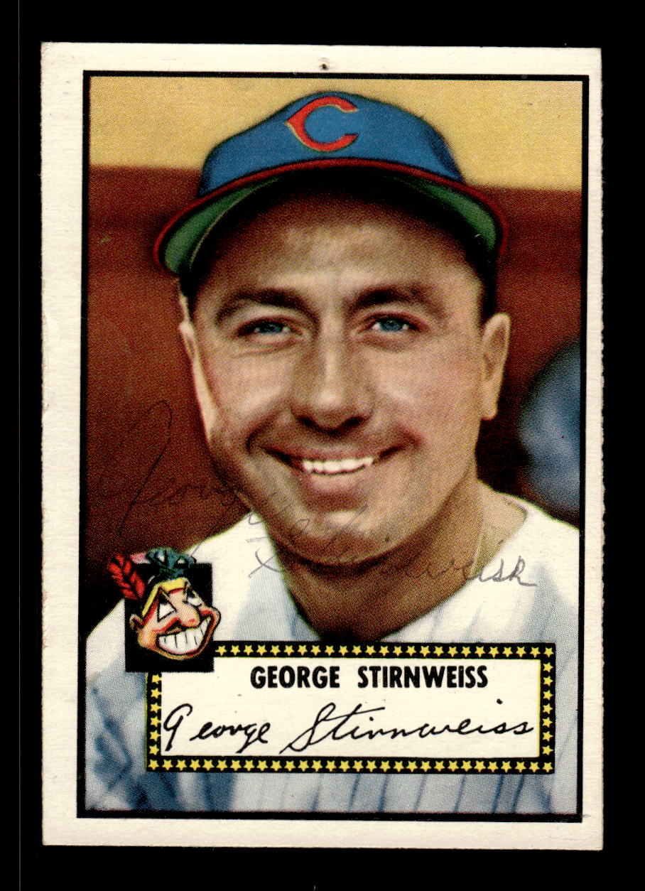 1952 Topps #217 George Stirnweiss Signed on Card LOW GRADE CS26016815