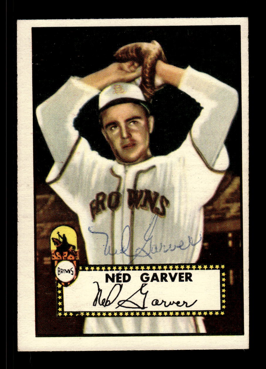 1952 Topps #212 Ned Garver Signed on Card Poor CS26016817