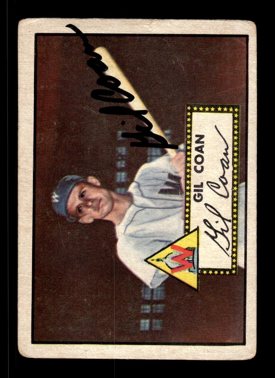 1952 Topps #291 Gil Coan Signed on Card Poor CS26016821